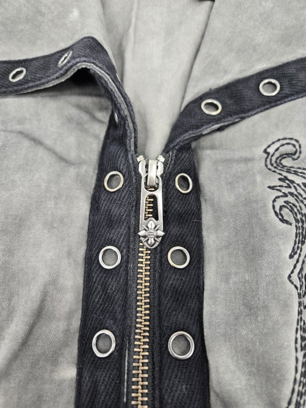 Harley Davidson Womens Small Vest Embroidered Biker Grunge Lace-Up Back Cotton - Picture 4 of 11